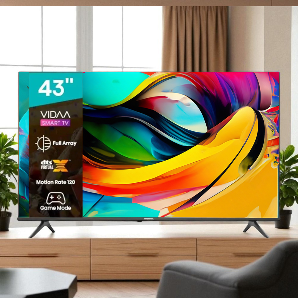 Smart TV Hisense 43A41KV de 43 pulg Full HD con VIDAA, Motion Rate 120, Modo Juego y audio DTS X. Imagen fluida y colores vibrantes en el Titan Panamá.