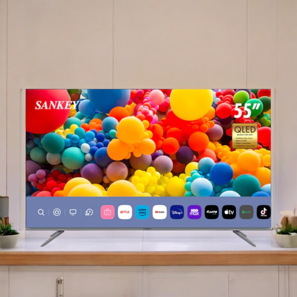 Televisor Sankey 55" Smart Tv / QLED / Sin Marco / CLEDQ-55WD2