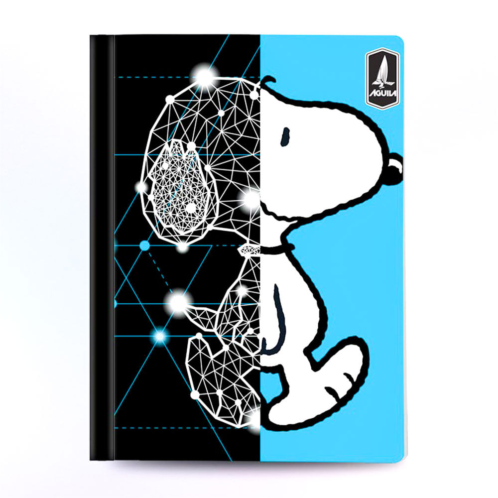 Cuaderno Cosido Mediano Cuadritos Águila Snoopy de 200 Páginas