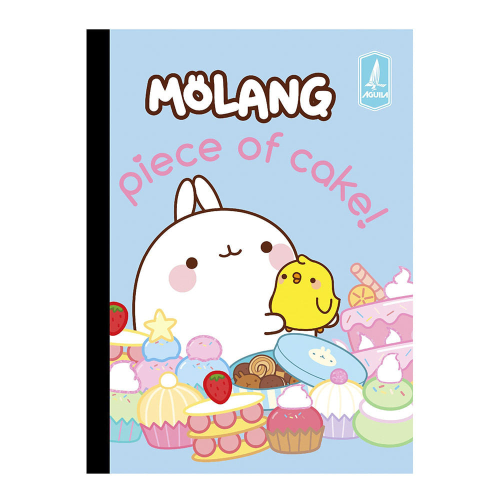 Cuaderno Cosido Mediano Raya Ancha Molang de 200 Páginas