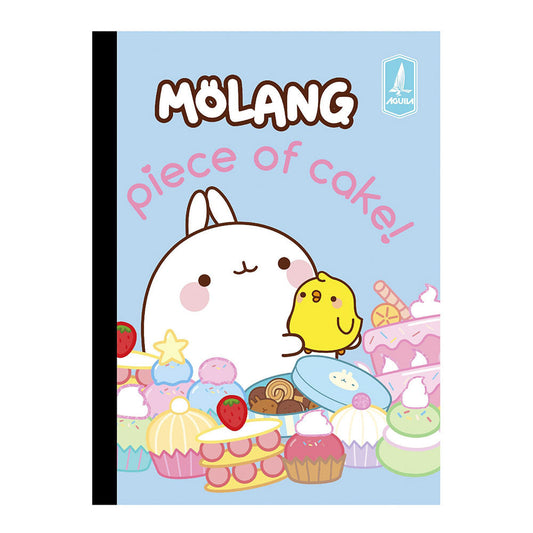 Cuaderno Cosido Mediano Raya Ancha Molang de 200 Páginas