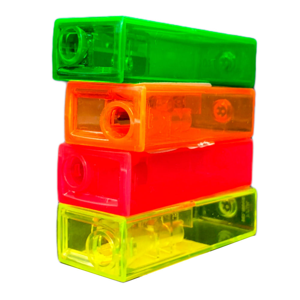 Sacapuntas Faber Castell Con Depósito Fluorescente - Surtido