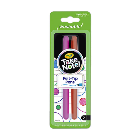 Marcadores Crayola Punta Felpa Take Note 2 Piezas
