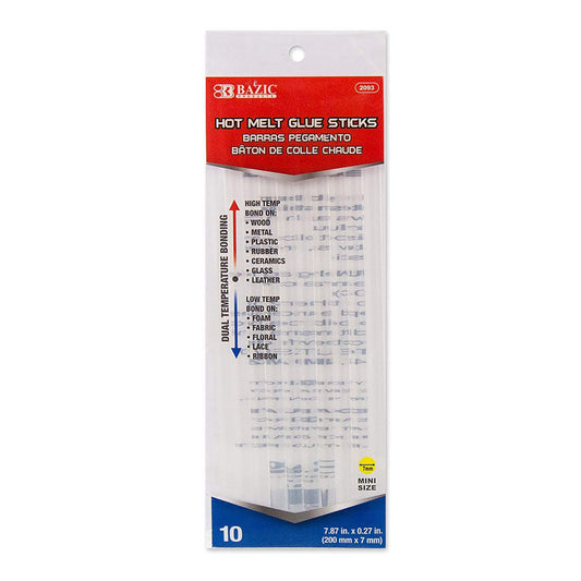 Silicona Bazic en Barra 10 Piezas 7.87" x 0.27"