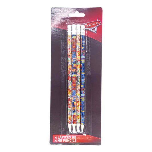 Lápiz HB Disney Cars 4 Piezas