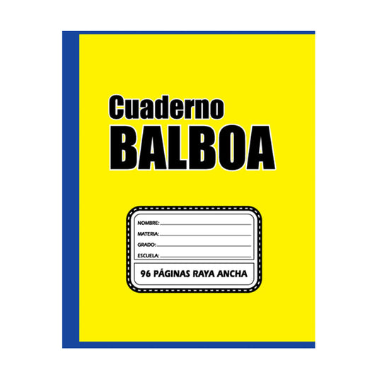 Cuaderno Grapado Pequeño Raya Ancha Balboa Sencillo de 96 Páginas - Surtido