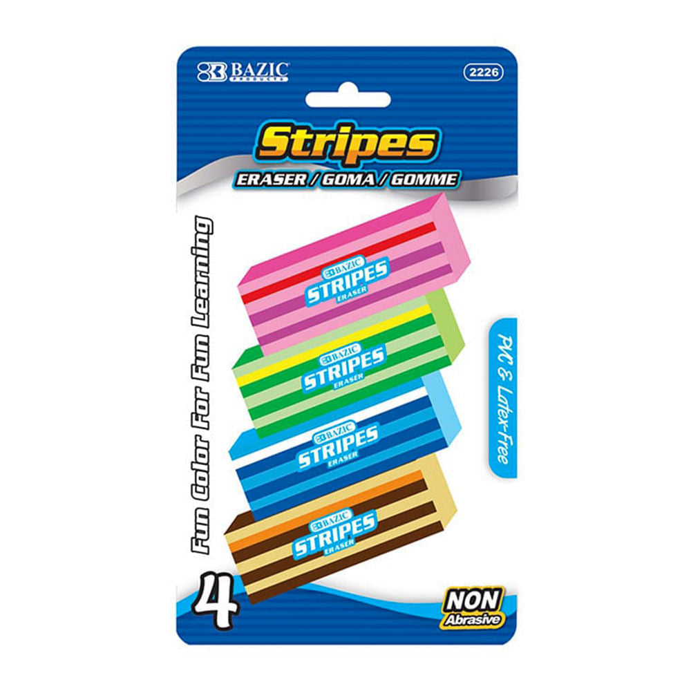 Borradores Bazic Stripes 4 Piezas - Surtido