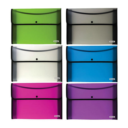 Archivador Tamaño Carta Bazic Plástico Con Solapa - Surtido