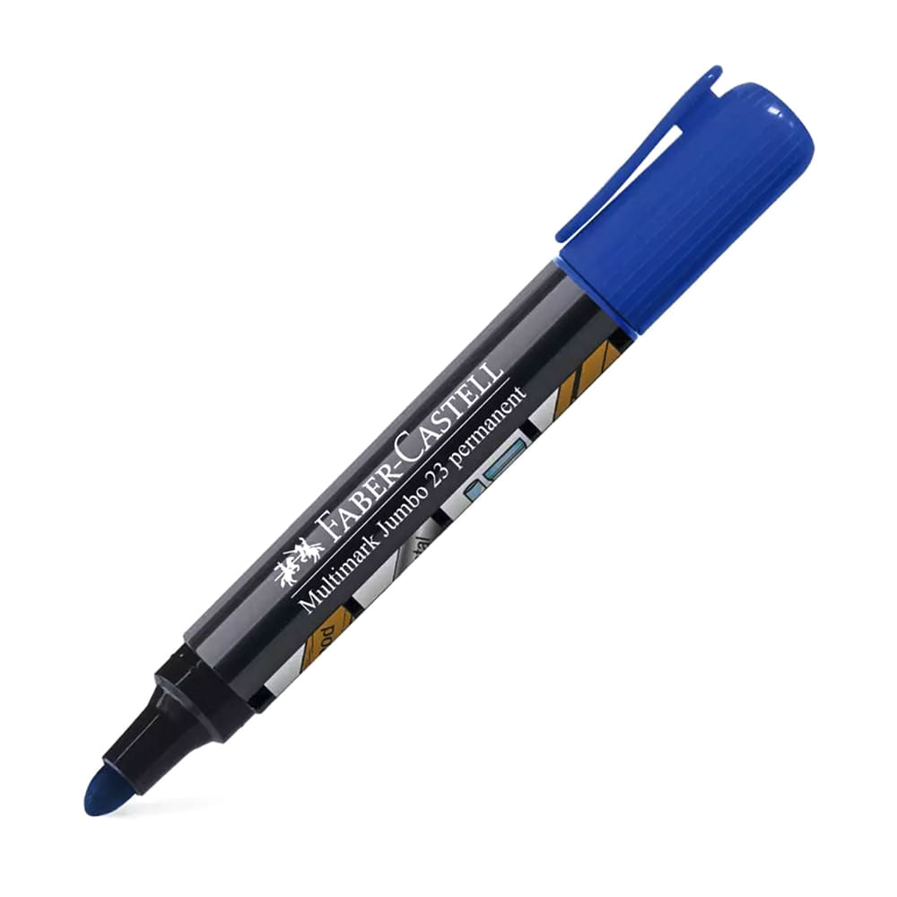 Marcador Permanente Jumbo 23 Faber Castell Azul
