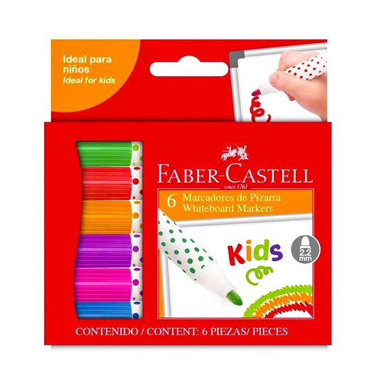 Marcador Kids Faber Castell Para Pizarra 6 Colores