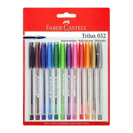 Boligrafo Trilux 032-M Faber Castell Estuche de 10 Piezas - Surtido