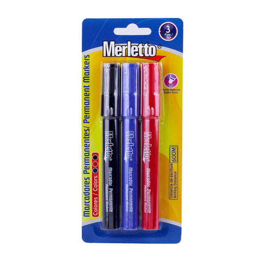 Marcadores Permanente Merletto de 4 Piezas - Surtido