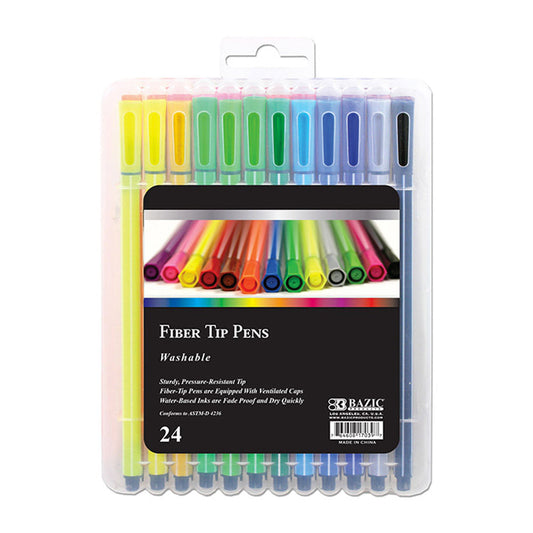 Marcadores Finos Bazic 24 Colores