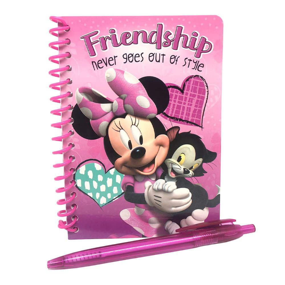 Libreta Para Notas Minnie Mouse Con Bolígrafo 50 Hojas