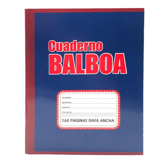 Cuaderno Grapado Raya Ancha Balboa de 160 Páginas - Surtido