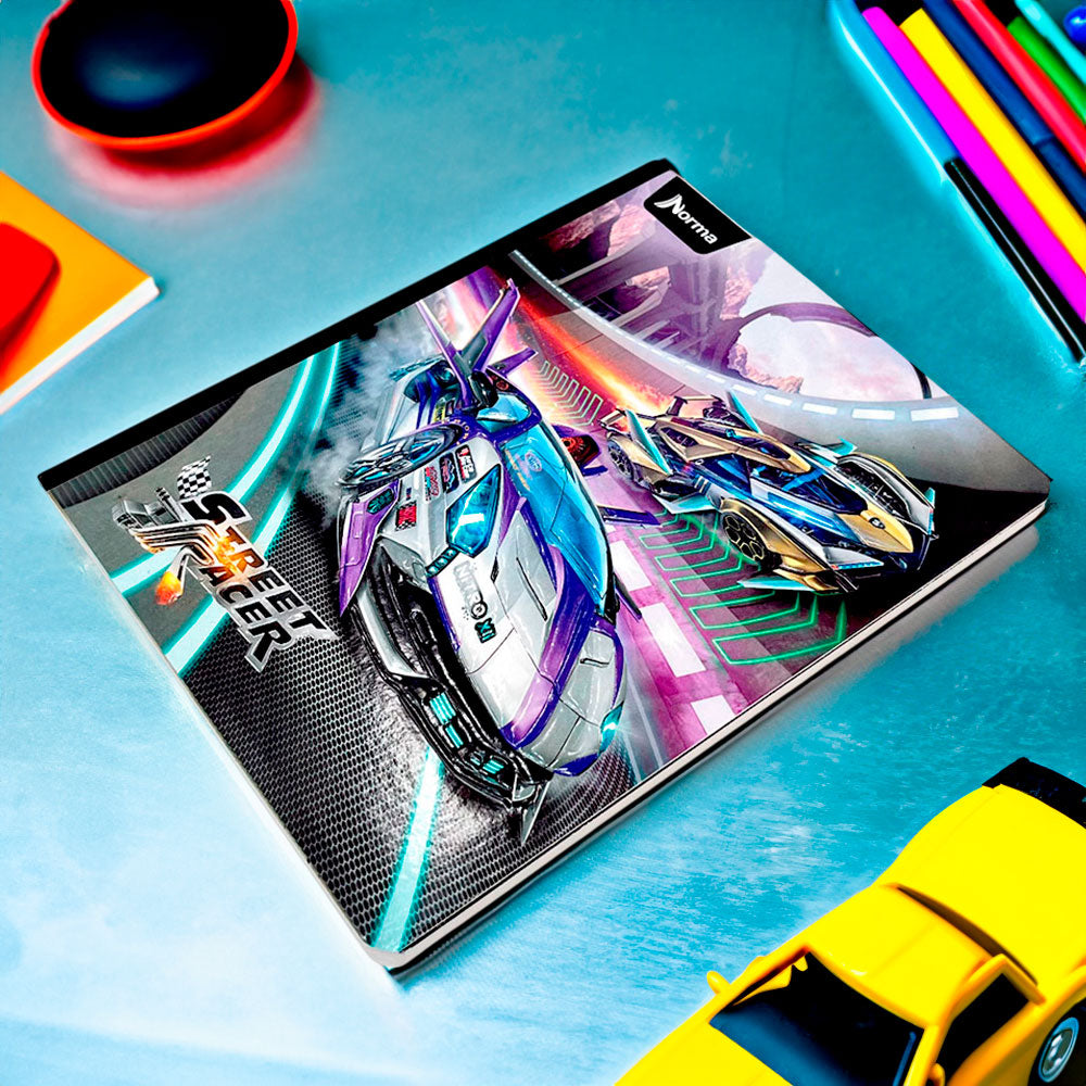Cuaderno Cosido Grande Norma Street Racer - Dibujo / 200 Páginas / Surtido