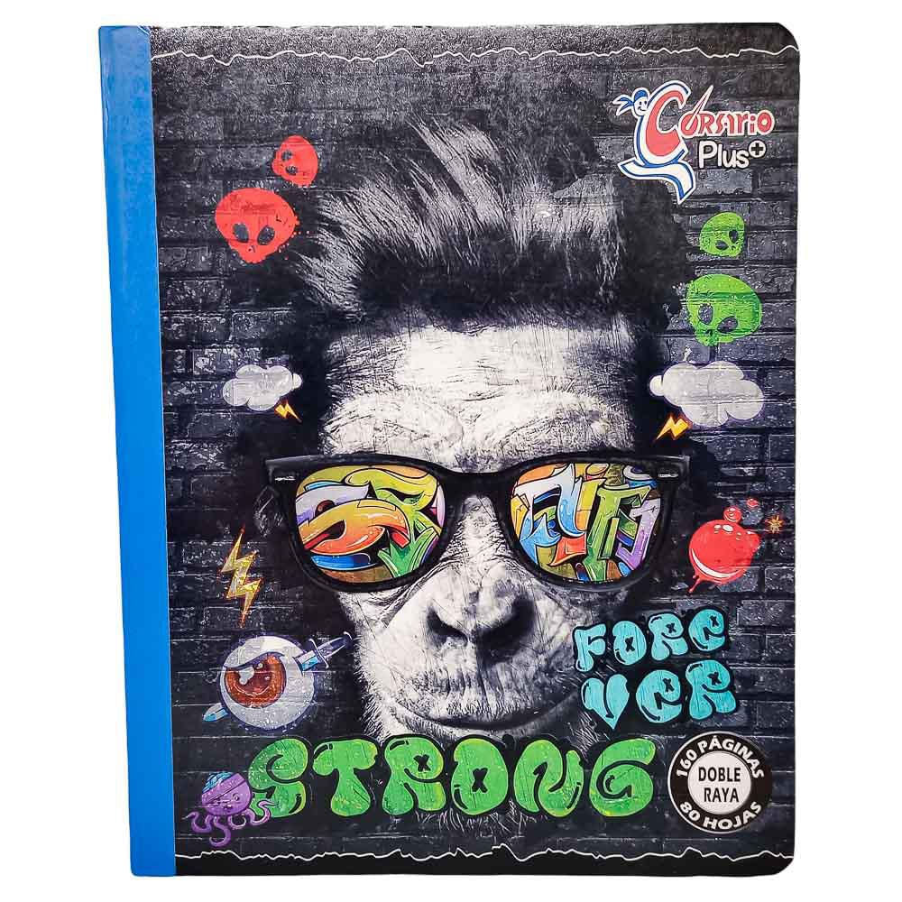 Cuaderno Cosido Grande Doble Raya Corsario Plus 160 Páginas