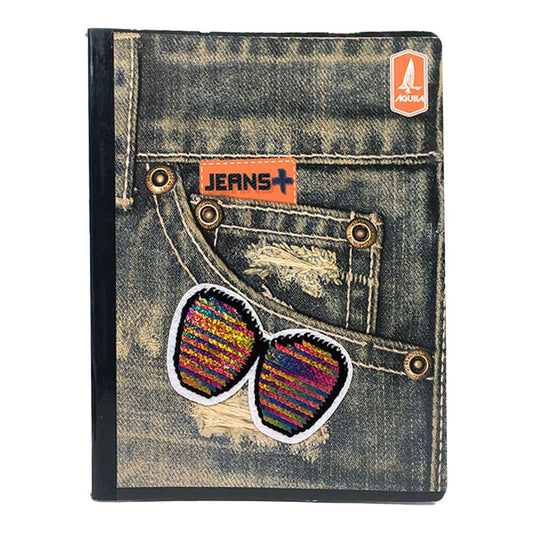 Cuaderno Cosido Águila Jean Plus Raya Ancha 200 Páginas