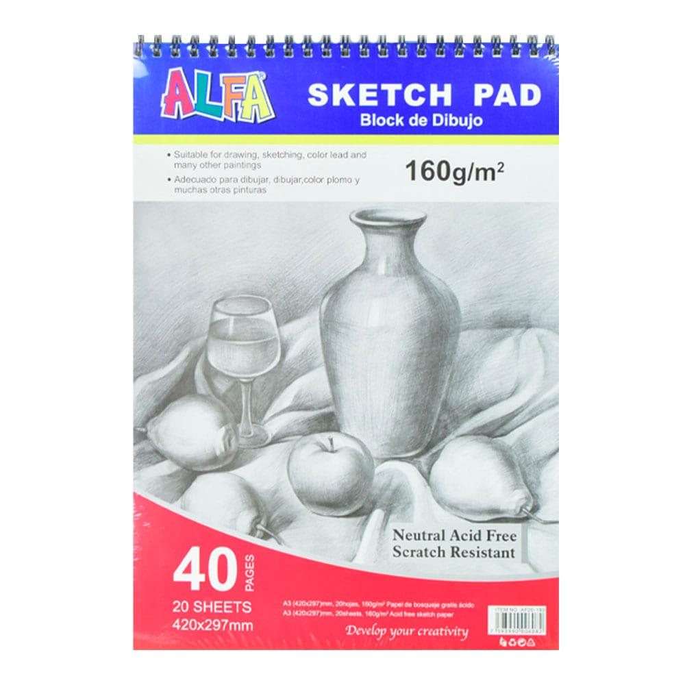 Block de Dibujo Alfa de 420 mm x 297 mm 40 Páginas