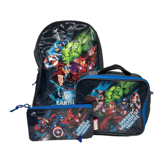 Set de Mochila Con Accesorios Avengers 3 Piezas