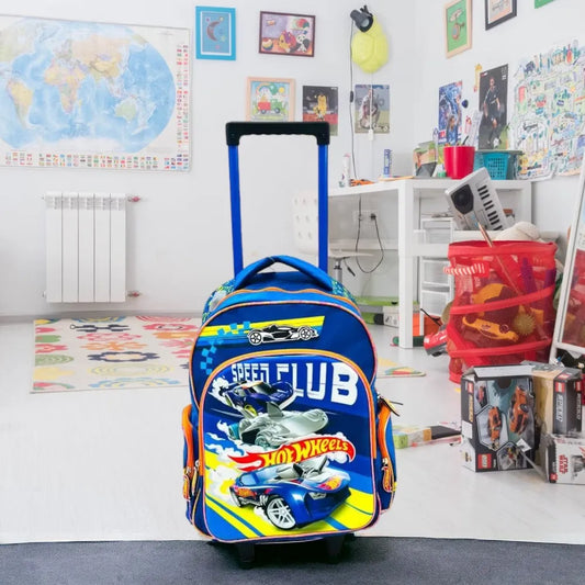 Mochila Hot Wheels Con Rueditas Speed Club 17"