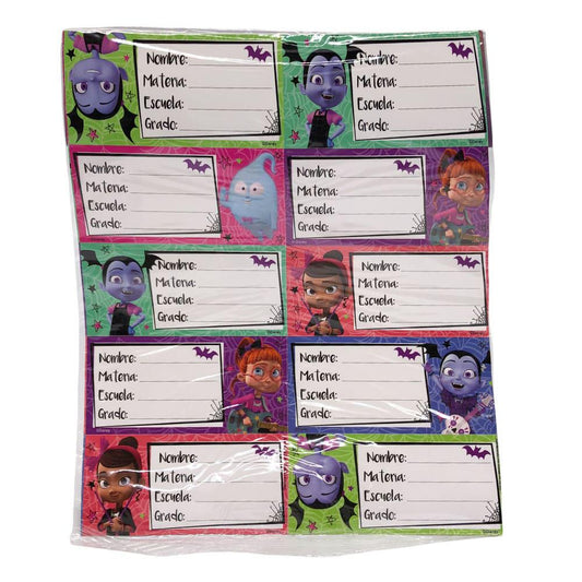 Etiquetas Escolares Granmark Vampirina 20 Piezas - Surtido