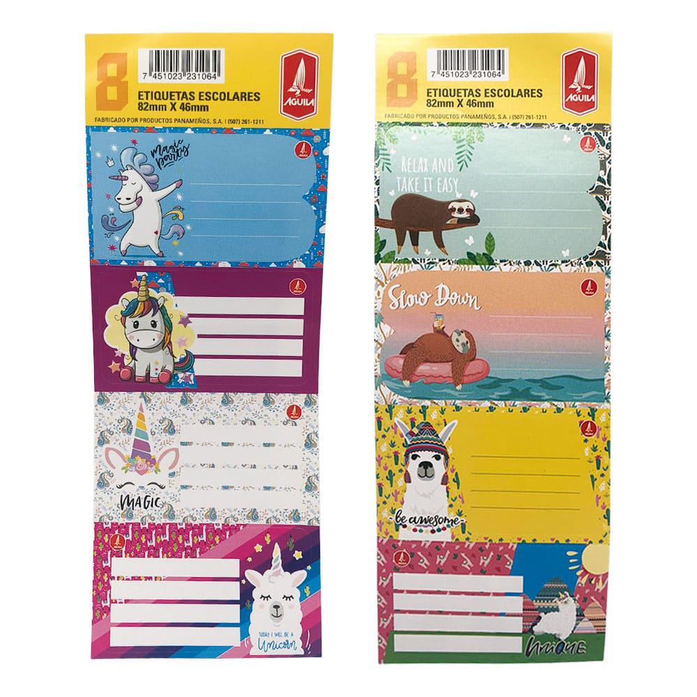 Etiquetas Escolares Águila - Surtido
