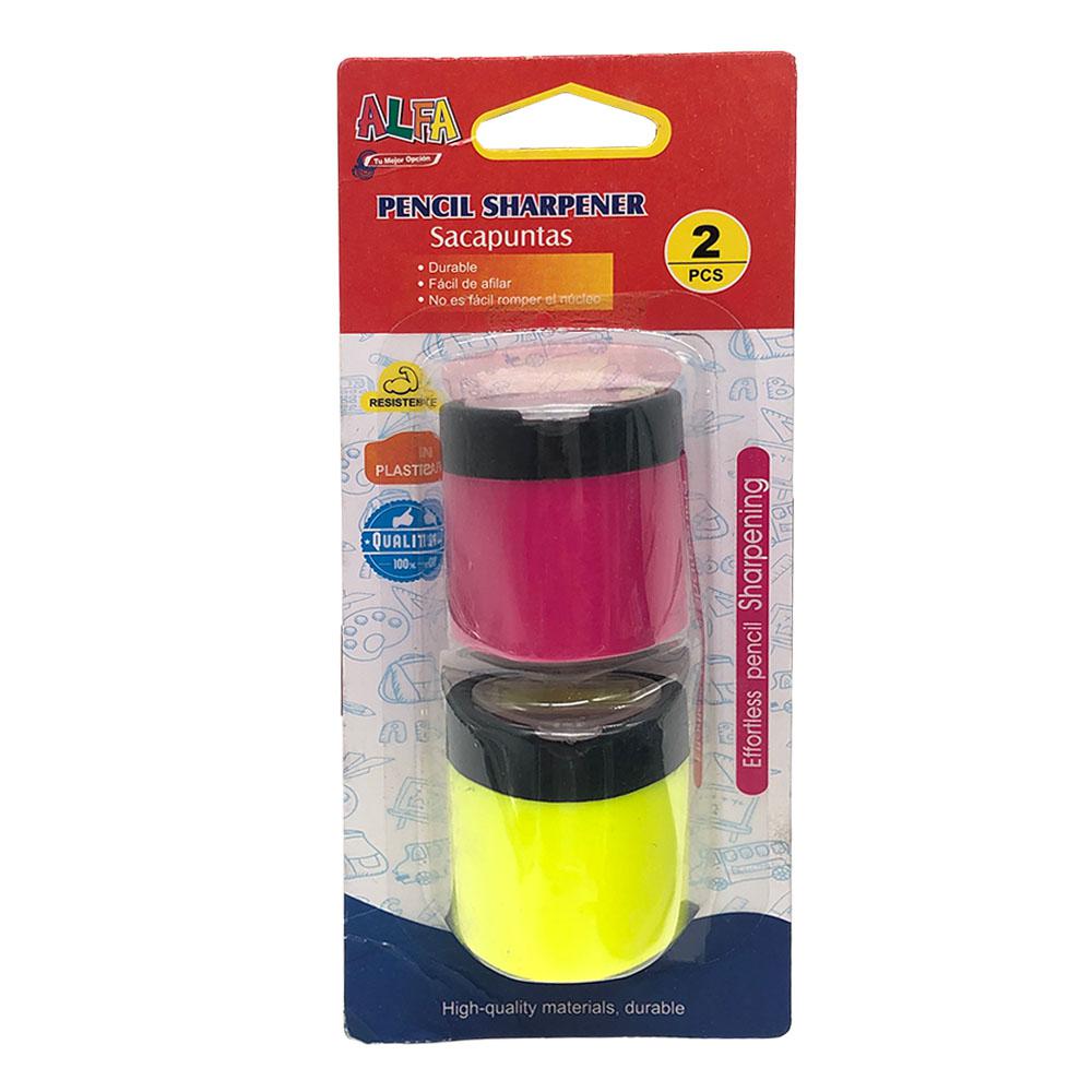 Sacapuntas Alfa Con Deposito 2 Piezas