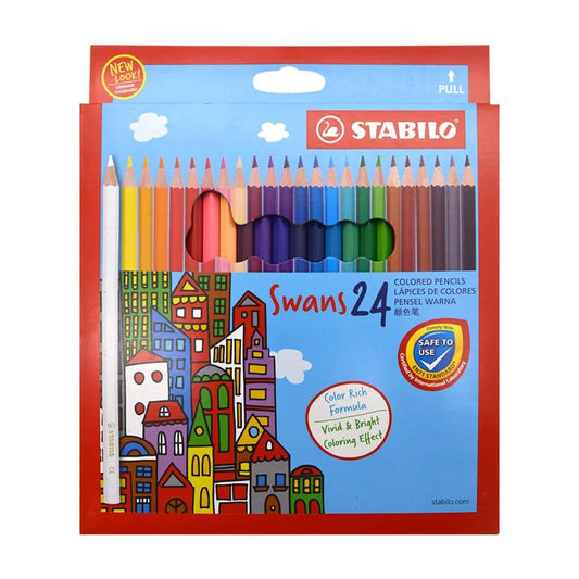 Lápices de Colores Stabilo Swans 24 Piezas