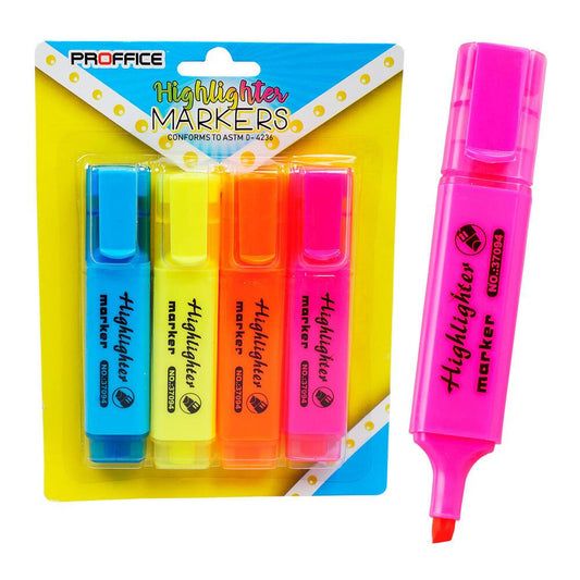 Resaltadores Proffice 4 Colores