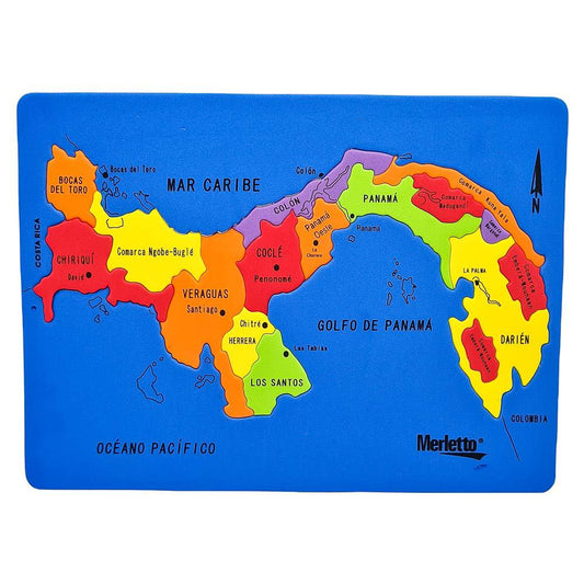 Foami Didáctico Merletto Mapa de Panamá - Surtido