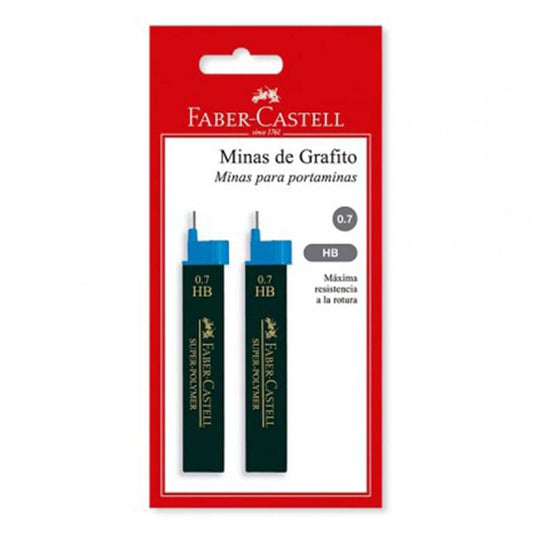 Minas Faber Castell de 0.7 mm 2 Piezas