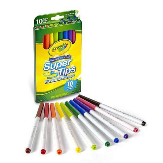 Marcadores Lavables Crayola Punta Fina 10 Piezas