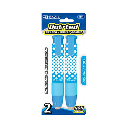 Borrador Bazic / Estilo Lápiz / 2 Piezas / Retráctil / Surtido