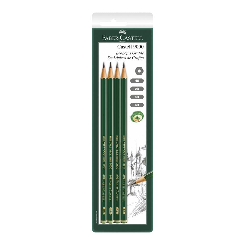Lápiz de Carbón Faber Castell 4 Piezas
