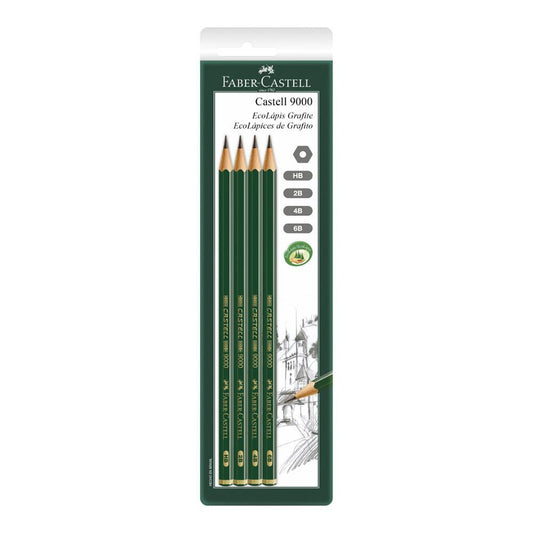 Lápiz de Carbón Faber Castell 4 Piezas