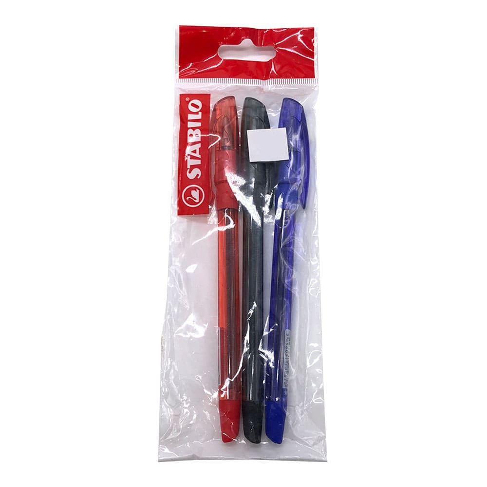 Bolígrafo Stabilo Punta Fina 3 Piezas