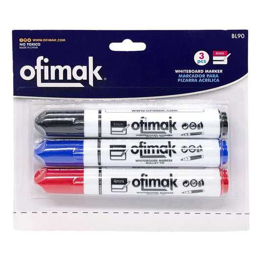 Marcadores Para Tablero Ofimak 3 Piezas - Surtido