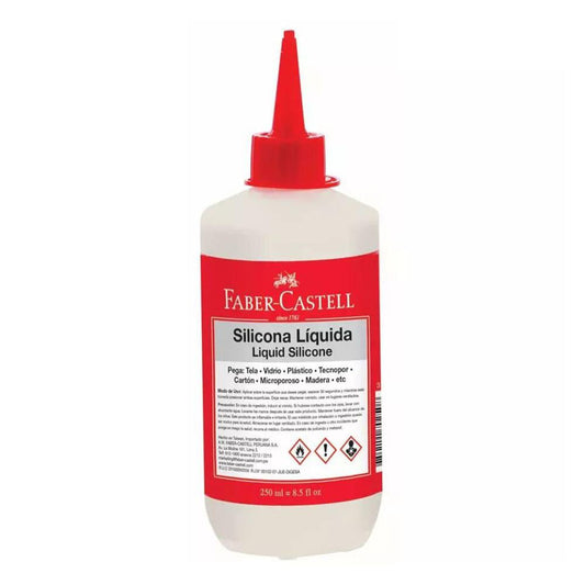 Silicona Liquida Faber Castell 250 ml 12 Piezas