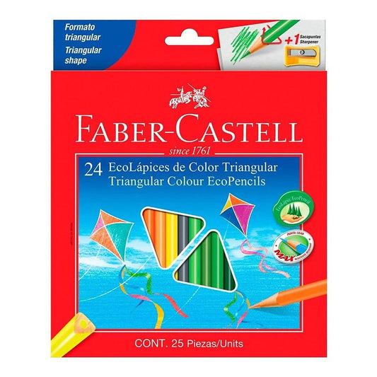Lápices de Colores Faber Castell Triangular 24 Colores