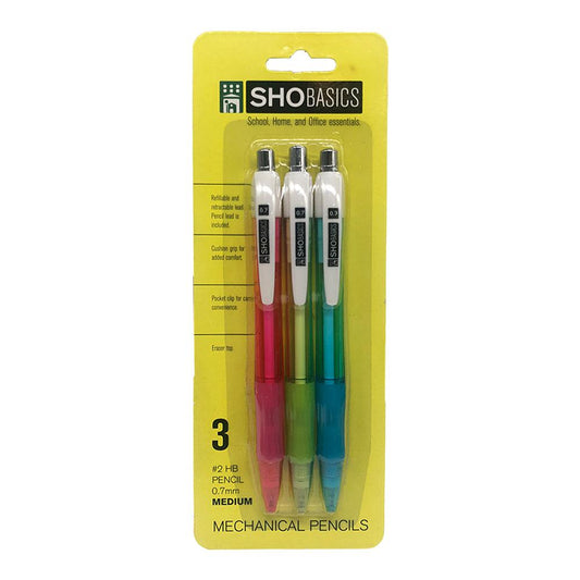 Lápiz Mecánico 2HB Shobasics 0.7 mm 3 Piezas