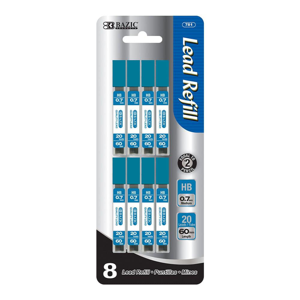 Minas de Grafito Bazic 8 Piezas 0.7 mm