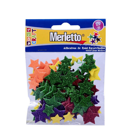 Sticker de Fomi Merletto Estrella Escarchada 120 Piezas