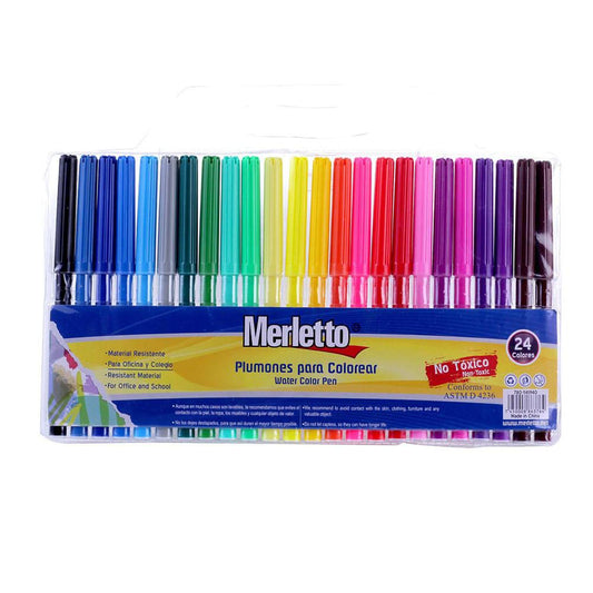 Marcadores Escolares Merletto 24 Piezas