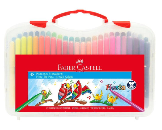 Marcadores Faber Castell Fiesta Con Estuche 48 Colores