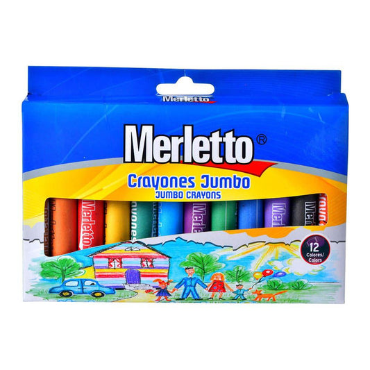 Crayones Merletto Jumbo 12 Piezas