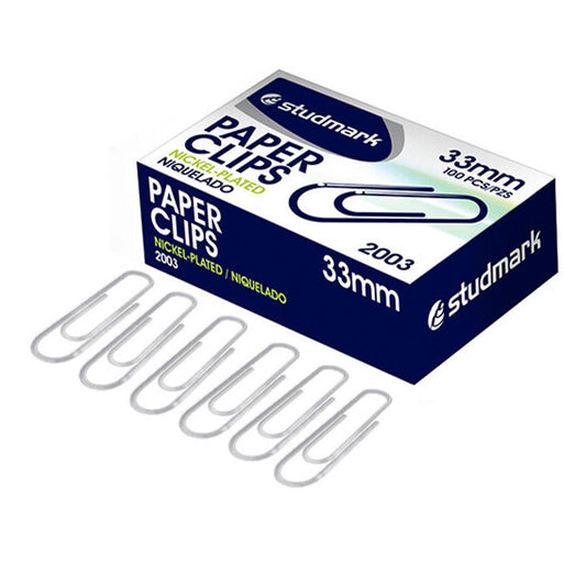 Clip de Metal Studmark Chico 33 mm 100 Piezas