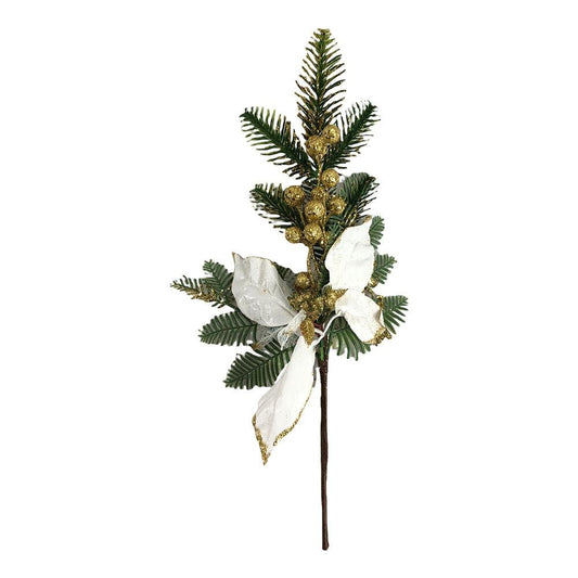 Espiga con Flor Navideña Montefiori Christmas 40 cm