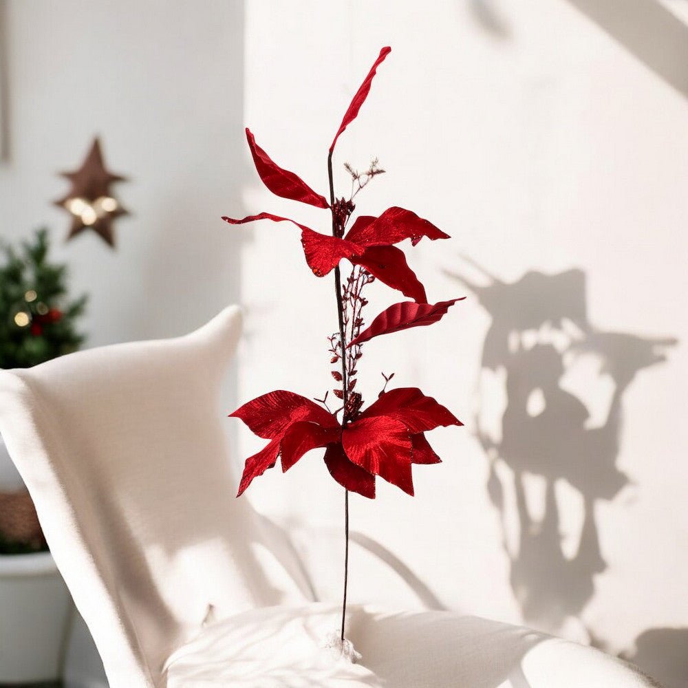 Espiga Navideña 70 Cm Red - Montefiori Christmas - Titan.com.pa - 7453121014563