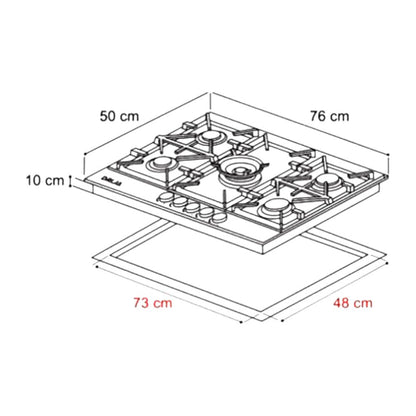 Estufa A Gas Drija / 5 Quemadores / Acero Inoxidable - Drija - Titan.com.pa - 710497348379